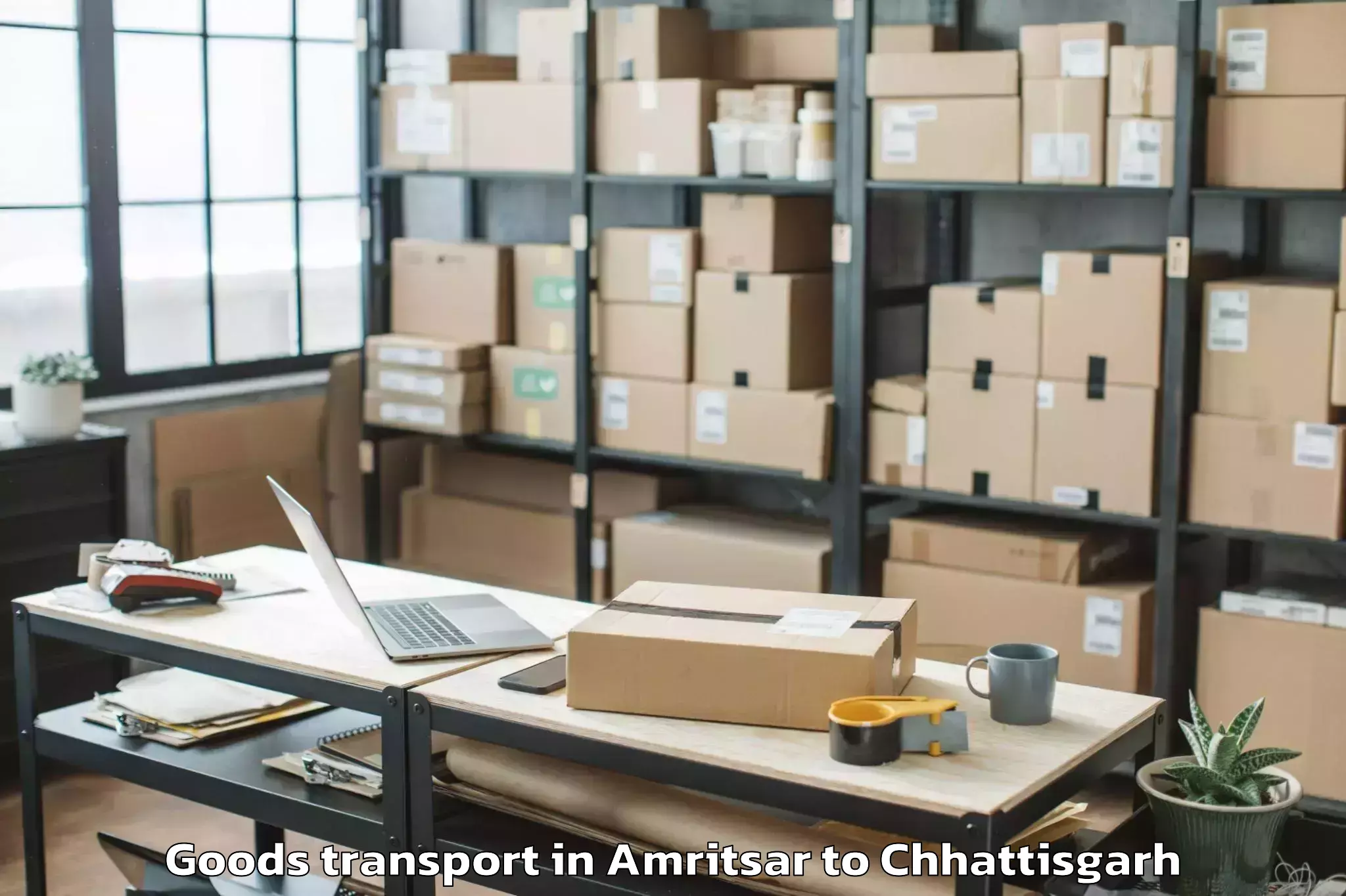 Leading Amritsar to Gidam Goods Transport Provider